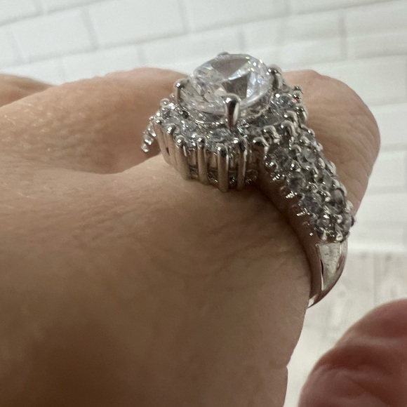 Sterling Silver Ring With Clean Stone .925 Signed NC Women Size 10 Oval - Picture 8 of 16